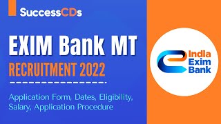 Exim Bank Recruitment 2022  Management Trainees  Last Date to Apply Online 14th March 2022 [upl. by Koeppel14]