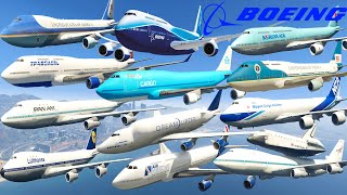 GTA V Every Blue Boeing 747 Airplanes Pack Best Extreme Longer Crash and Fail Compilation [upl. by Odlonra367]