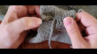 Tuto tricot vidéo 13 du projet Paletot Layette de Phildar assembler et coudre les épaules [upl. by Meris]