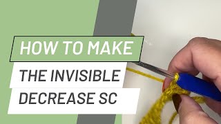 Learn How to complete a single crochet invisible decrease [upl. by Gerg]