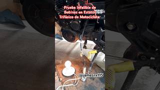 prueba voltaje y amperaje  watts en una corona o estator de bobinas Trifásica de moto [upl. by Kinnard838]