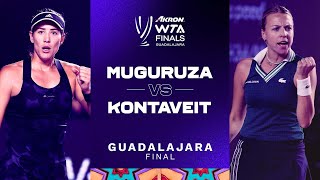 Garbiñe Muguruza vs Anett Kontaveit  2021 WTA Finals Final  WTA Match Highlights [upl. by Carli]