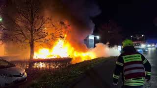 Feuerwehreinsatz nach PKWBrand bei Firma in Hörbranz [upl. by Loeb185]