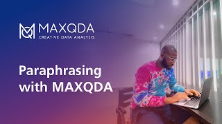 Paraphrasing with MAXQDA [upl. by Amimej]