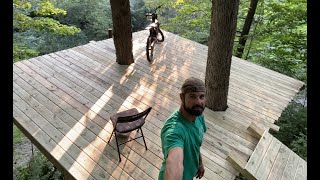 AMAZING Tree Deck Build Time Lapse9 Months In 1 Minute [upl. by Modestia]