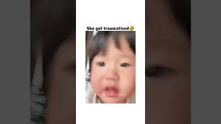 She got traumatized funny cutebaby cute funnyshorts shorts [upl. by Nekial]