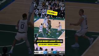 Jaylen Brown collided with Giannis👀 [upl. by Sadoc]