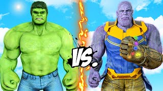 THE HULK vs THANOS  SUPER EPIC BATTLE [upl. by Morrie]