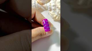 Quick amp Easy Striped Nail Art 💅💜 youtubeshorts nailart easynails [upl. by Let]