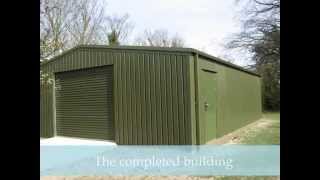 Steel Portal Frame Tractor Shed Building  Blewbury Oxfordshire [upl. by Boardman]