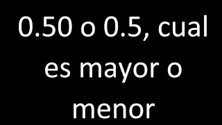 050 o 05  cual es mayor o menor  comparacion de decimales  coloca simbolo 050 y 05 [upl. by Koch]