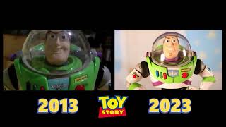 Toy Story 1995 Buzz Lightyears Arrival  Comparison 2013  2023 [upl. by Esmaria]