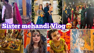 Sister ki mehandi🥳😍 Mehandi Vlog Meri piyari beti😍 [upl. by Viguerie]