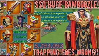 lords mobile MYTHIC RALLY TRAP VS SSQ RALLY SQUAD BAITING STRONGEST GUILDS IN LORDS MOBILE WRONG [upl. by Yrrac329]