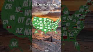 US State abbreviations with funny things shorts geography usa [upl. by Dugaid]