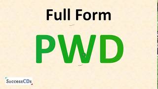 PWD Full form What is the full form of PWD [upl. by Garnett135]