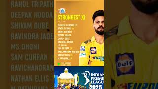 CSK strongest XI for the IPL2025 Cricket IPL2025 IPL IPLMegaAuction CSK chennaisuperkings [upl. by Uhile]