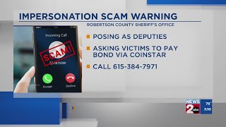 Robertson County Scam Warning Be on the lookout for impersonation calls [upl. by Moritz]