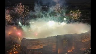 Hinchada de Peñarol vs Flamengo  recibimiento [upl. by Acinimod]