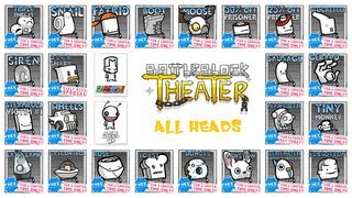 BattleBlock Theater  How To Get All Star Heads Special Prisoners  All Heads amp All Weapons [upl. by Eillom488]