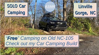 Free Camping on Old NC105  Linville Gorge  SOLO CAR Camping [upl. by Akenna893]