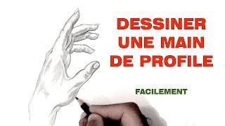 Apprendre comment dessiner une main de profil facilement [upl. by Ataeb]