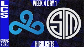 C9 vs TSM Highlights  LCS Spring 2020 W4D1  Cloud9 vs Team Solomid [upl. by Wendin]