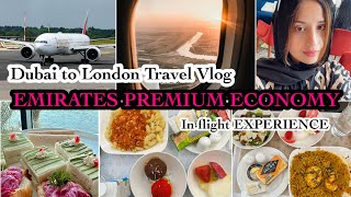 Travel Vlog EMIRATES A380 PREMIUM ECONOMY Dubai to London [upl. by Margarette]