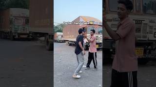 Handshake with friends 😂 comedy friends brother funny handshake memes viralvideo perfect [upl. by Cacie]