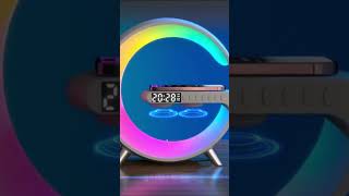 Multifunctional Wireless Charger Alarm Clock Speaker RGB Light Fast Charging for iPhone amp Samsung [upl. by Nyer948]