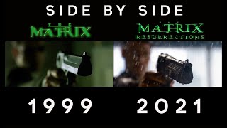 The Matrix 1999 amp The Matrix Resurrections 2021 Side By Side Comparison [upl. by Stefa]