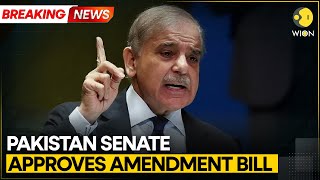 Breaking Pakistan Senate Approves 26th Constitutional Amendment Bill With 65 Votes  WION [upl. by Anilat617]