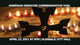 Armenian Genocide Commemorative Candlelight Vigil at Glendale City Hall [upl. by Kym]