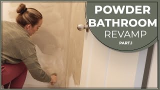 Limewashing Our Powder Bathroom Part1  Powder Bathroom Makeover [upl. by Chaiken]