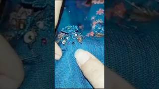 Lace flower tutorial lace bead flower lacecraftslaceflowerslacebeadworkbeadworksequinembroide [upl. by Leirda885]