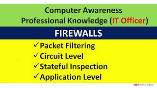 Firewalls and TypesIT officer Professional Knowledge [upl. by Rehpotirhc274]