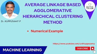 86 Average Linkagebased Agglomerative Hierarchical BottomUp Clustering HCA Numerical Example2 [upl. by Raclima]