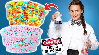 HOW TO MAKE DIPPIN DOTS WITH LIQUID NITROGEN  NERDY NUMMIES [upl. by Marv590]