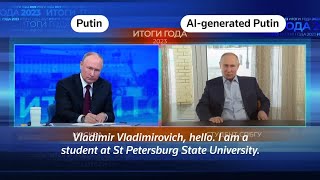 Putin confronts his AI double  Reuters [upl. by Tillford]