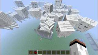 500 Ghasts spawned with Dispenser  Ghast Egg  Minecraft Dispenser Wall 11 Update [upl. by Nilyac]