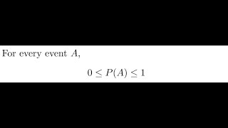 For any event A the PA is between 0 and 1 [upl. by Fatima]