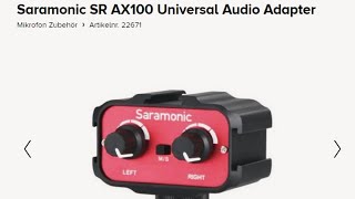 Saramonic SR AX100  unboxing [upl. by Yduj196]