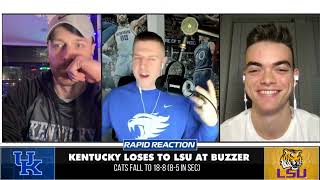 Kentucky loses on buzzer beater to LSU  Rapid Reaction [upl. by Nyrtak284]