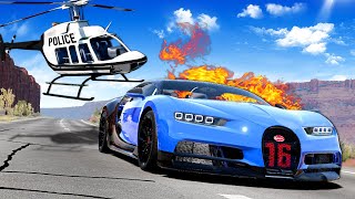 Police Chase with a HELICOPTER BeamNG [upl. by Nivlac]