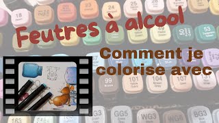 Feutres à alcool  Méthode de colorisation [upl. by Akeme]