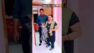 Aada pavi 🤣🤪 wait for end 🤪🤣 comedy funny couple family trending ytstudio husbandwifecomedy [upl. by Amoeji]