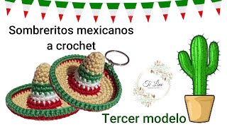 SOMBRERITO MEXICANO A CROCHET TERCER MODELO [upl. by Marrilee673]