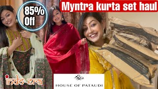 80 off myntra festive wearlatest myntra collectionhouse of pataudi kurta setmyntra haul [upl. by Jorry]