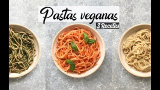 3 RECETAS DE PASTAS VEGANAS  Sencillas  Delis  saludables  🍝Keisha [upl. by Anen344]