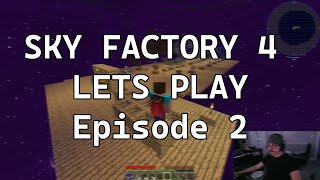 Lumber all day SKY FACTORY 4 Minecraft Lets Play Episode 2 [upl. by Toh]